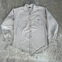 1940’s Dickies Khaki Cotton Work Shirt Large