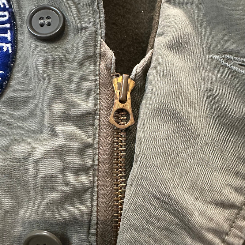 1940’s WWII Patched USN N-4 Deck Jacket  22” Chest