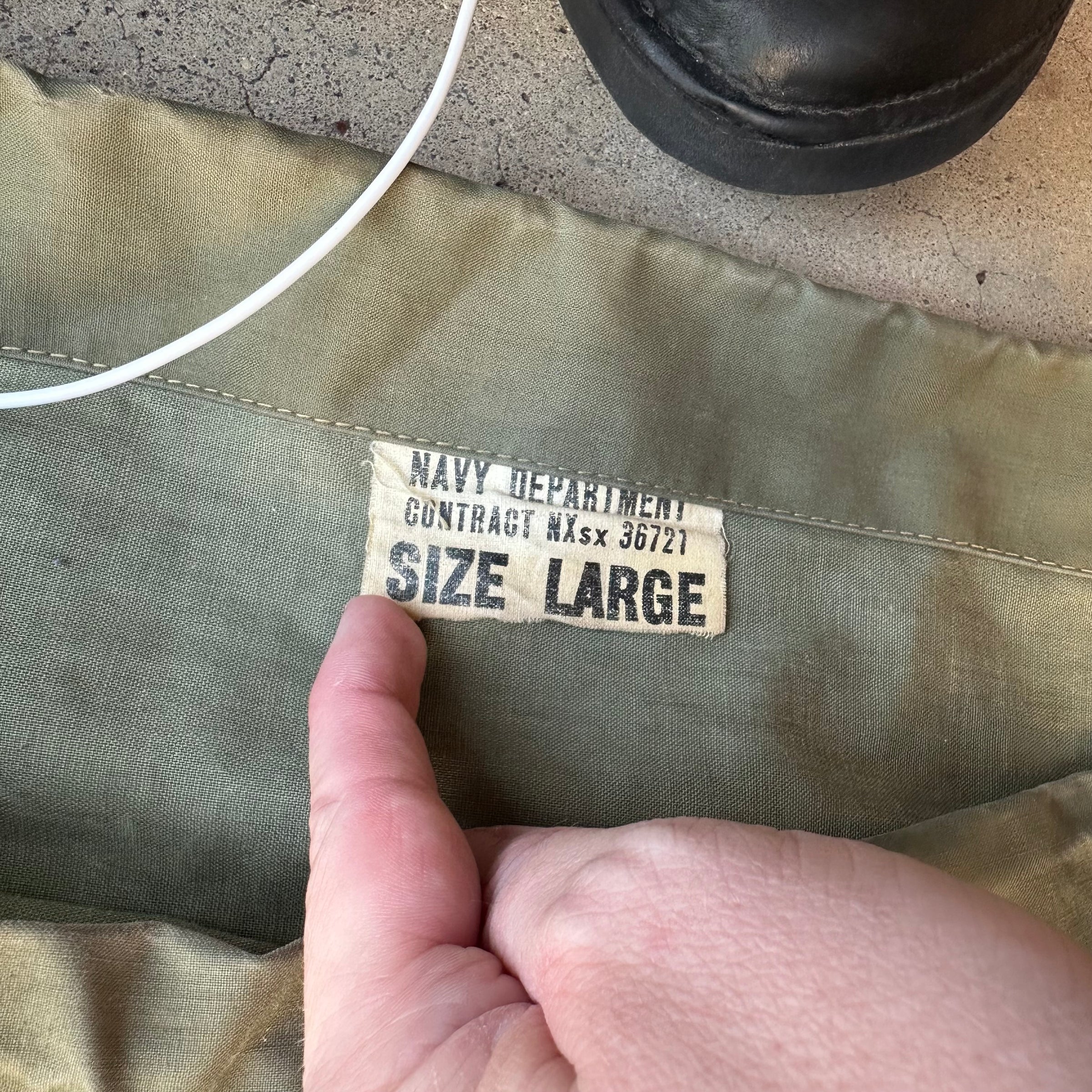 1940’s WWII USN Wet Weather Parka Large