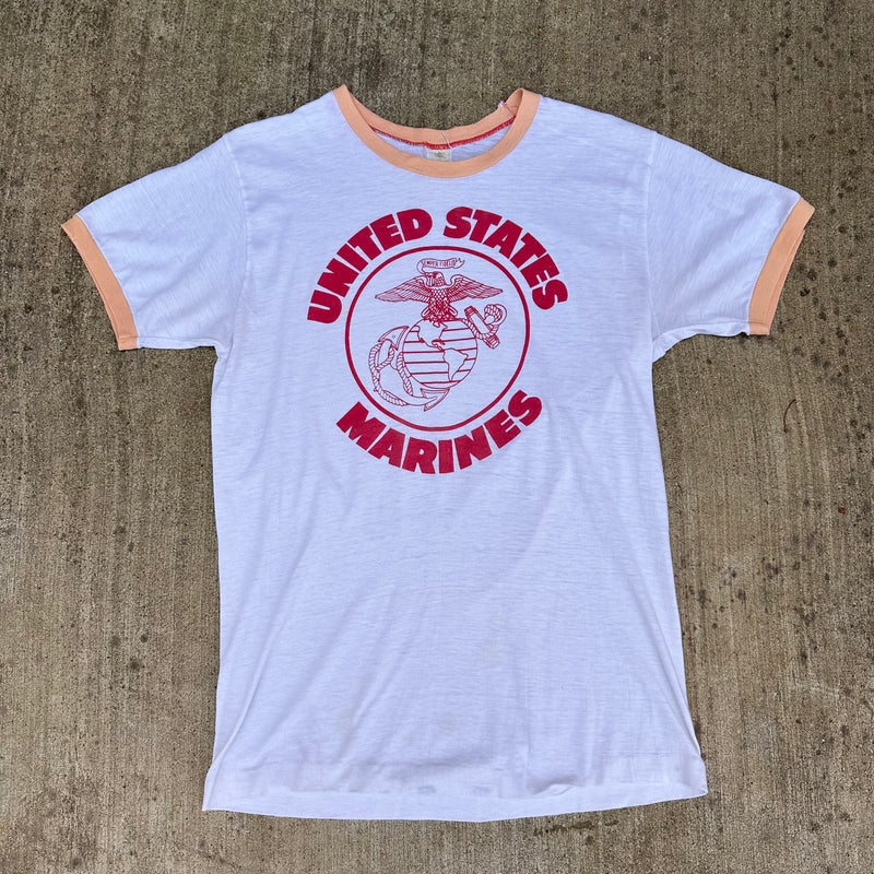1970’s Velva Sheen US Marines Ringer T-Shirt Medium