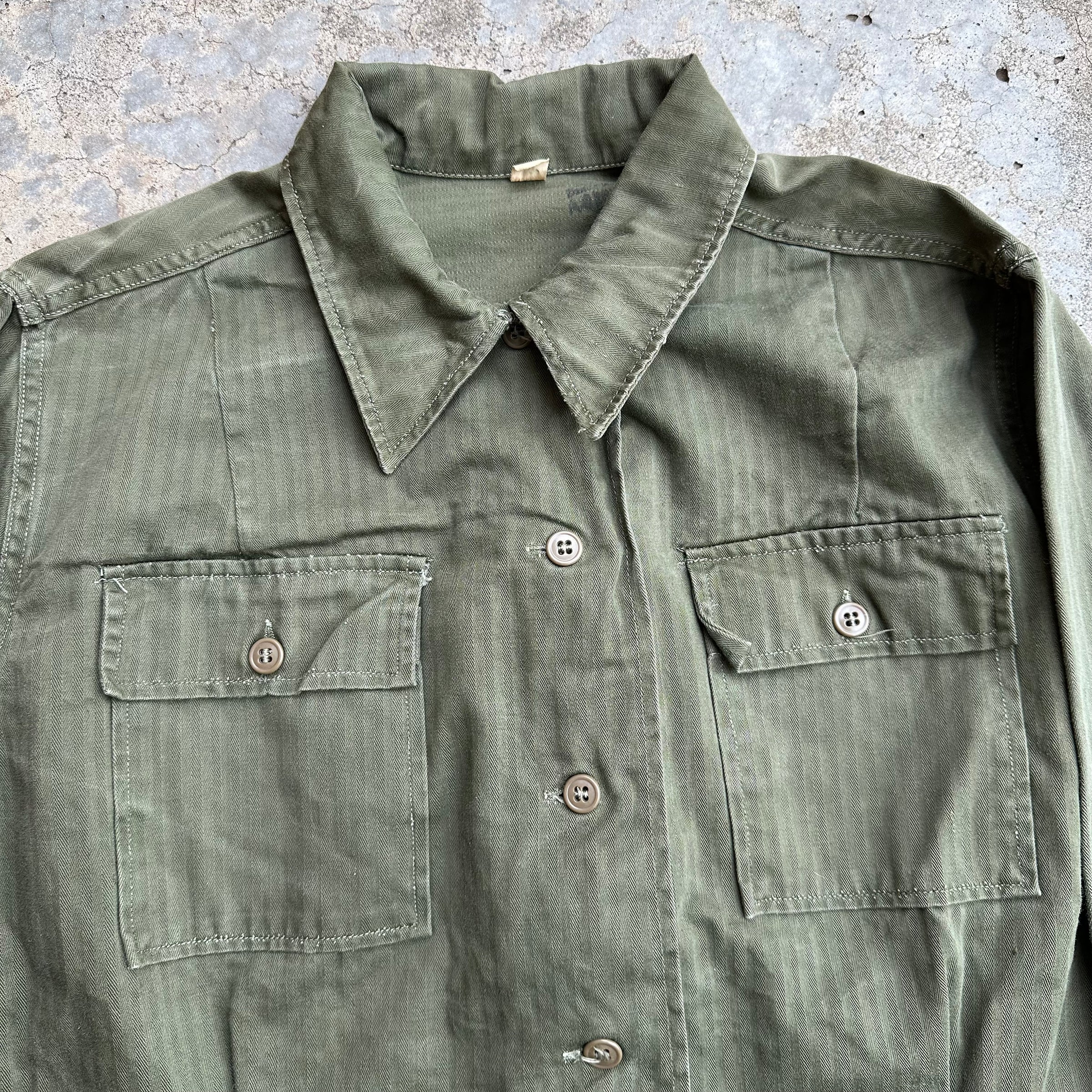 1940’s WWII Women’s Army Corps HBT Fatigue Shirt Large