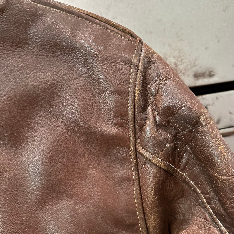 1940’s WWII Named Cable Raincoat A-2 Flight Jacket Size 42