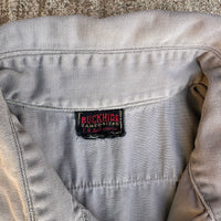 1940’s Anthony’s Buckhide Grey Cotton Work Shirt Large 24” Chest