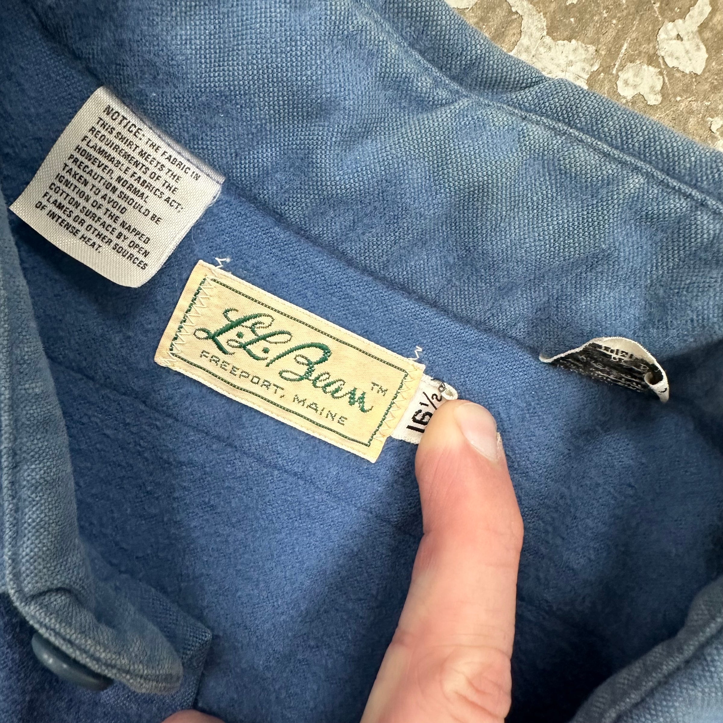 1960’s LL Bean Script Label Chamois Cotton Flannel Shirt Large