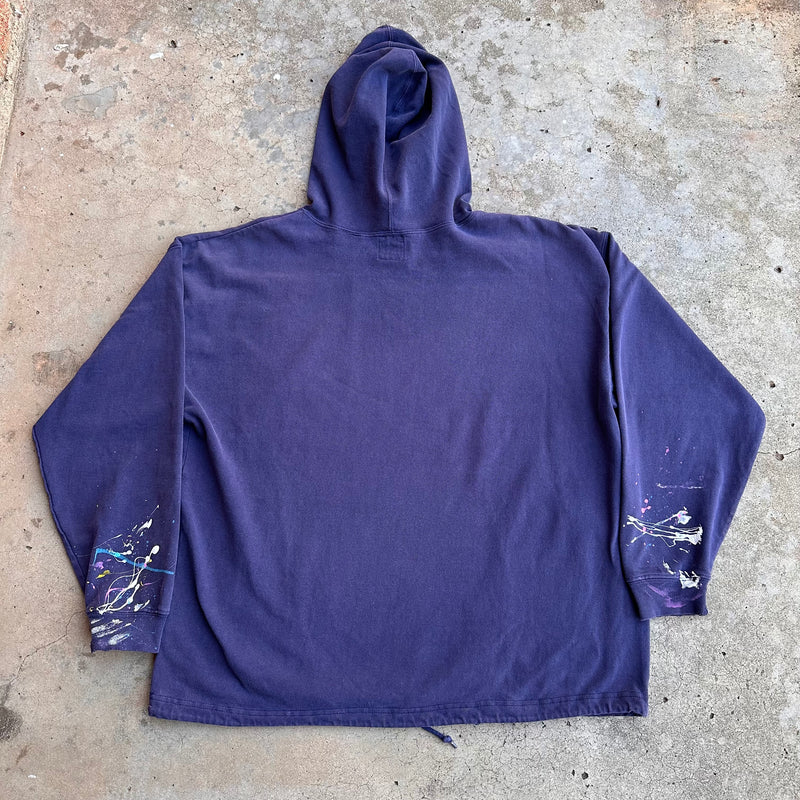 1990’s Gap Paint Splattered D Pocket Hooded Sweatshirt Large