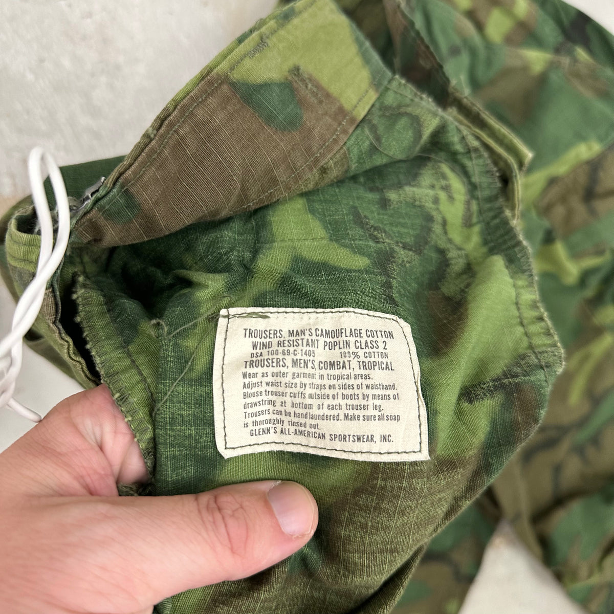 1960’s Mint Vietnam War ERDL Camo Ripstop Jungle Pants Large Short
