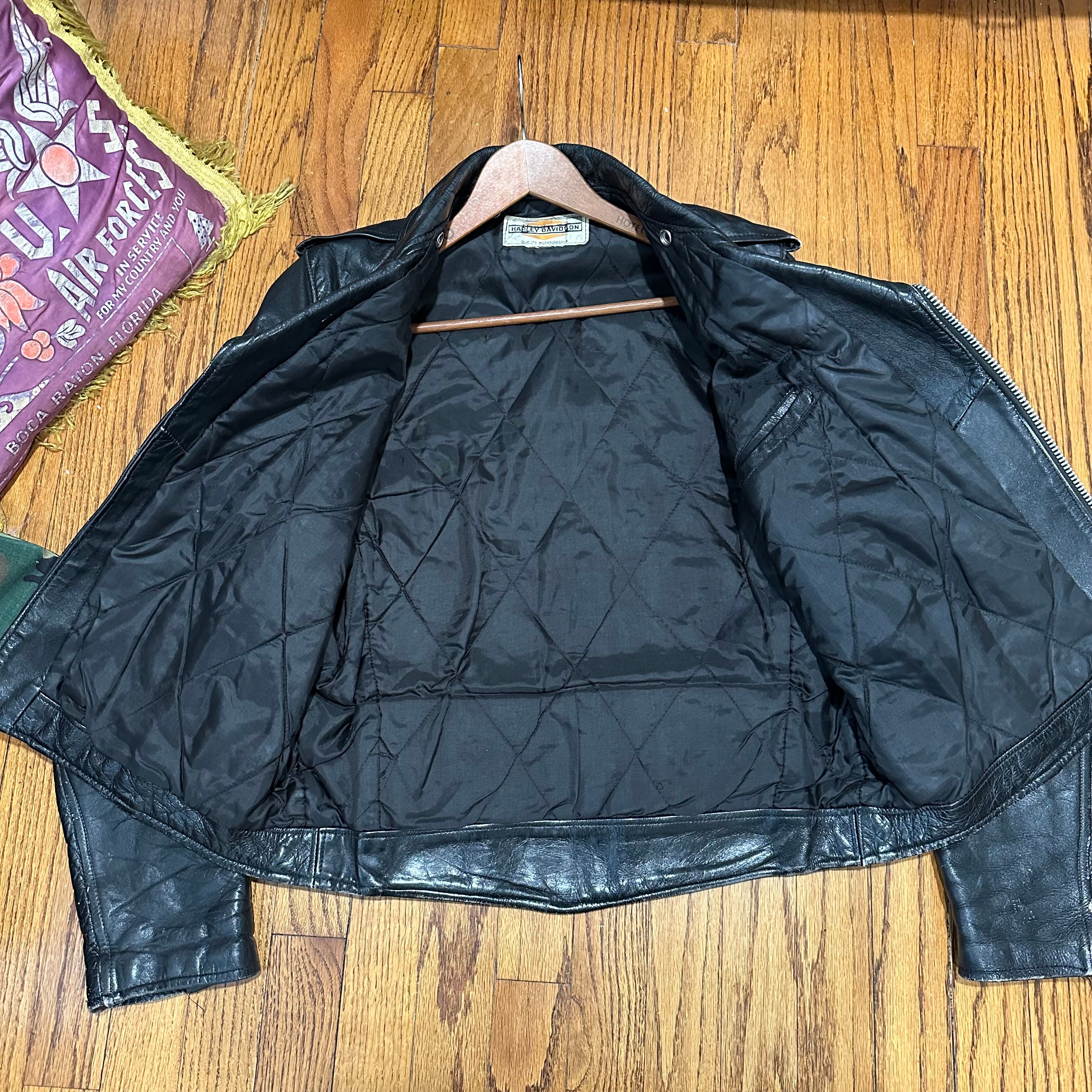 1960's Harley Davidson Cycle Champ Leather Jacket Size 40 – Little