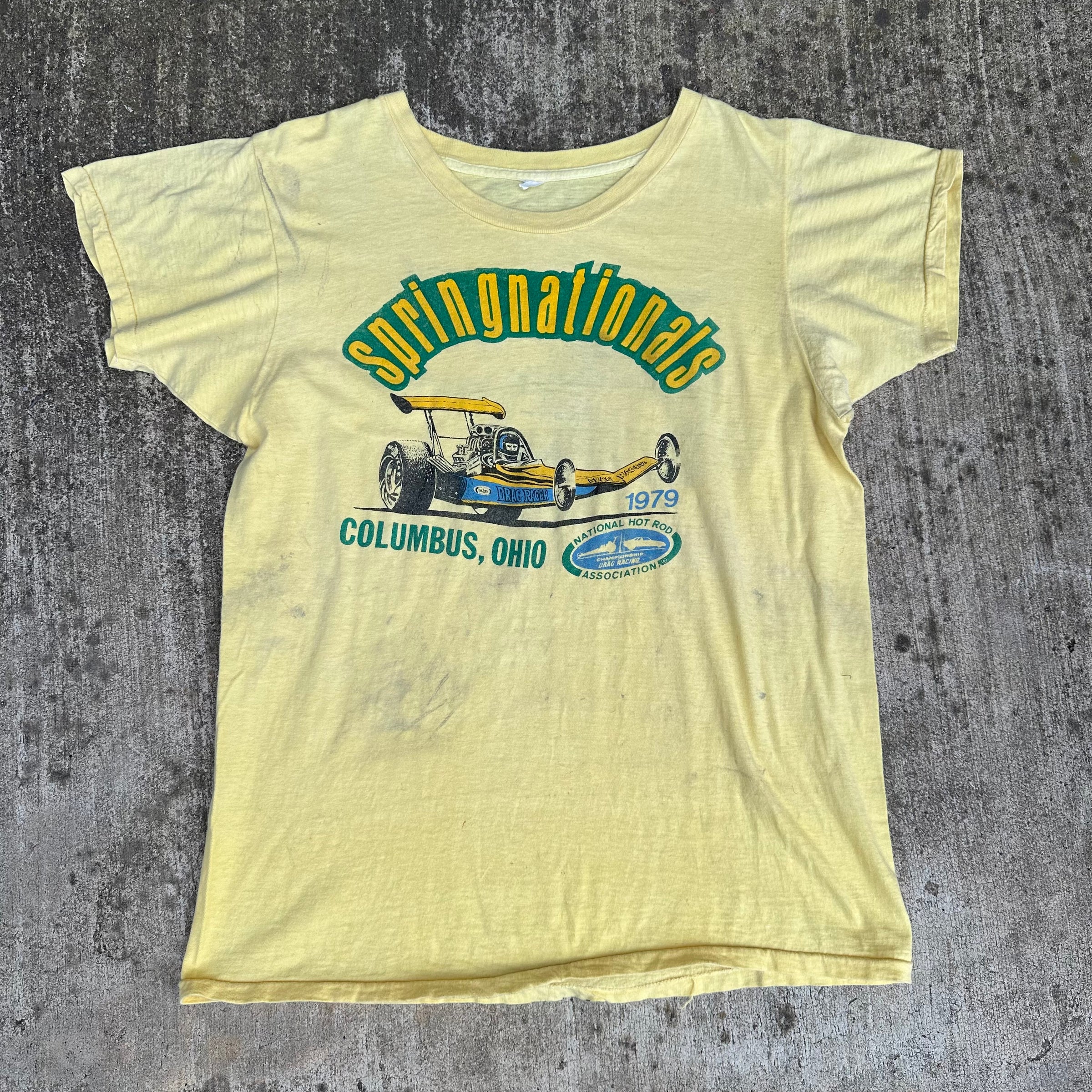 1970 NHRA Spring Nationals Drag Racing T-Shirt Medium