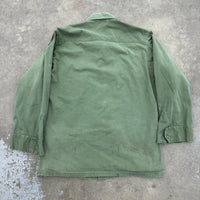 1960’s US Army First Signal Brigade Patched Poplin Jungle Jacket Small Short