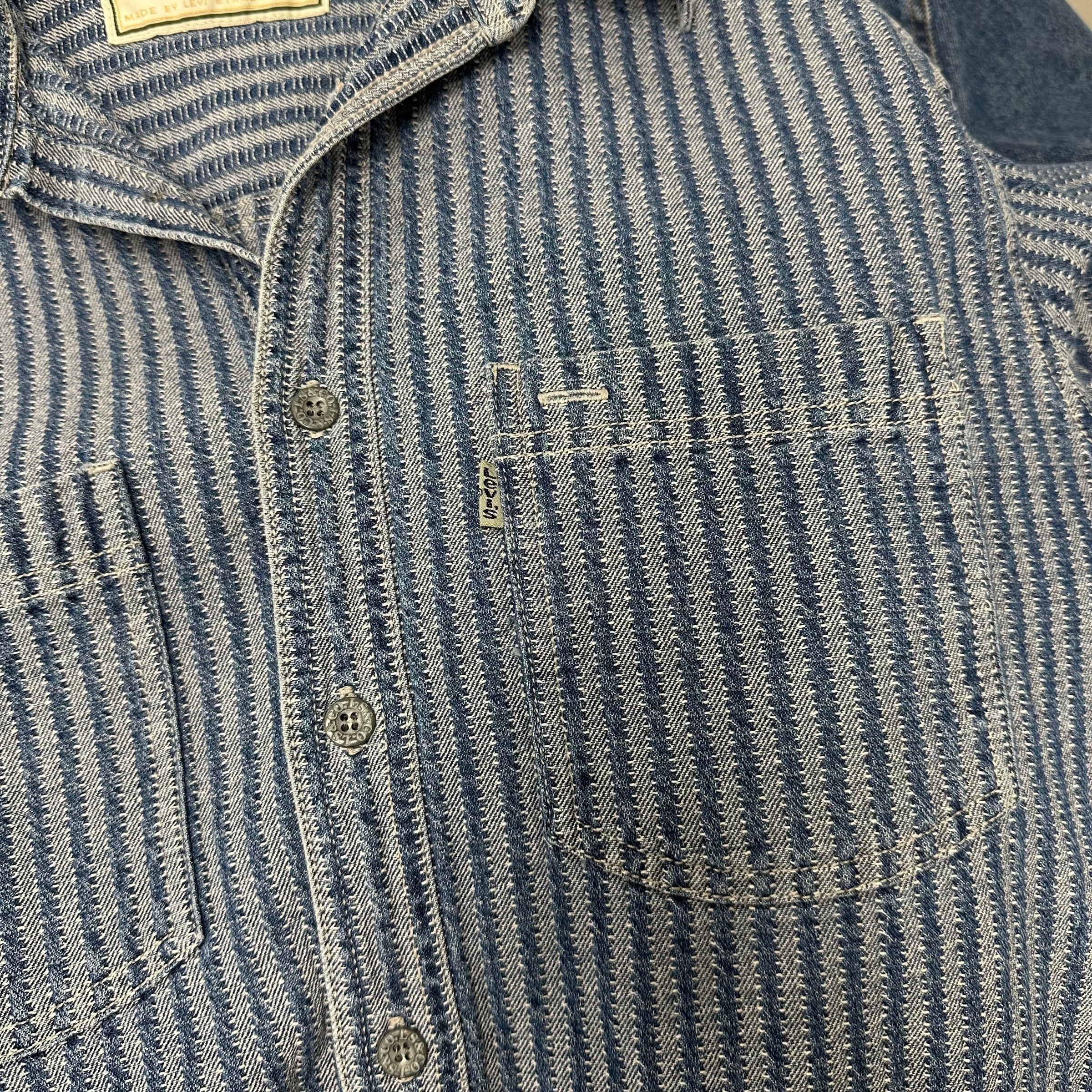 1990’s Levi’s Jeanswear Striped Denim Shirt Medium