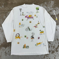 1990’s Relevant Products Home is Where The Cat Is Turtleneck Long Sleeve T-Shirt Large