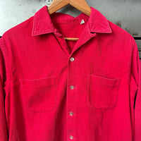 1960’s Red Corduroy Loop Collar Shirt Medium