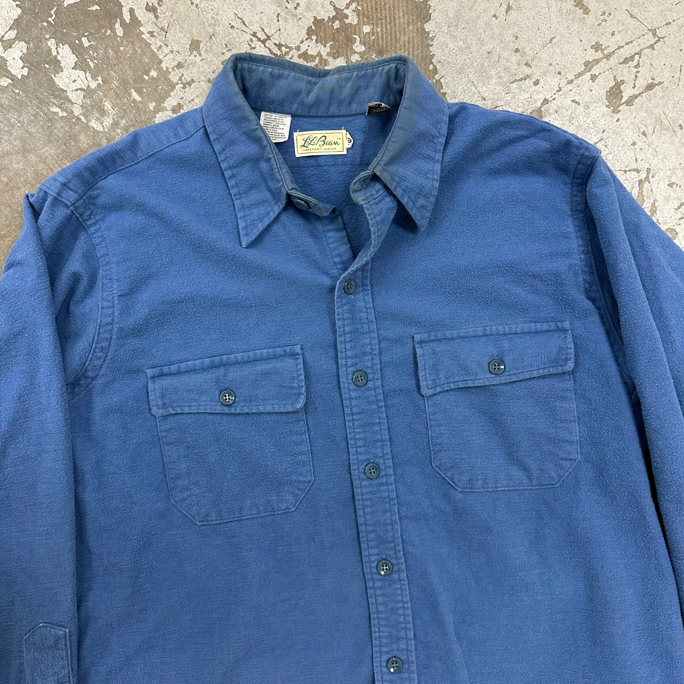 1960’s LL Bean Script Label Chamois Cotton Flannel Shirt Large