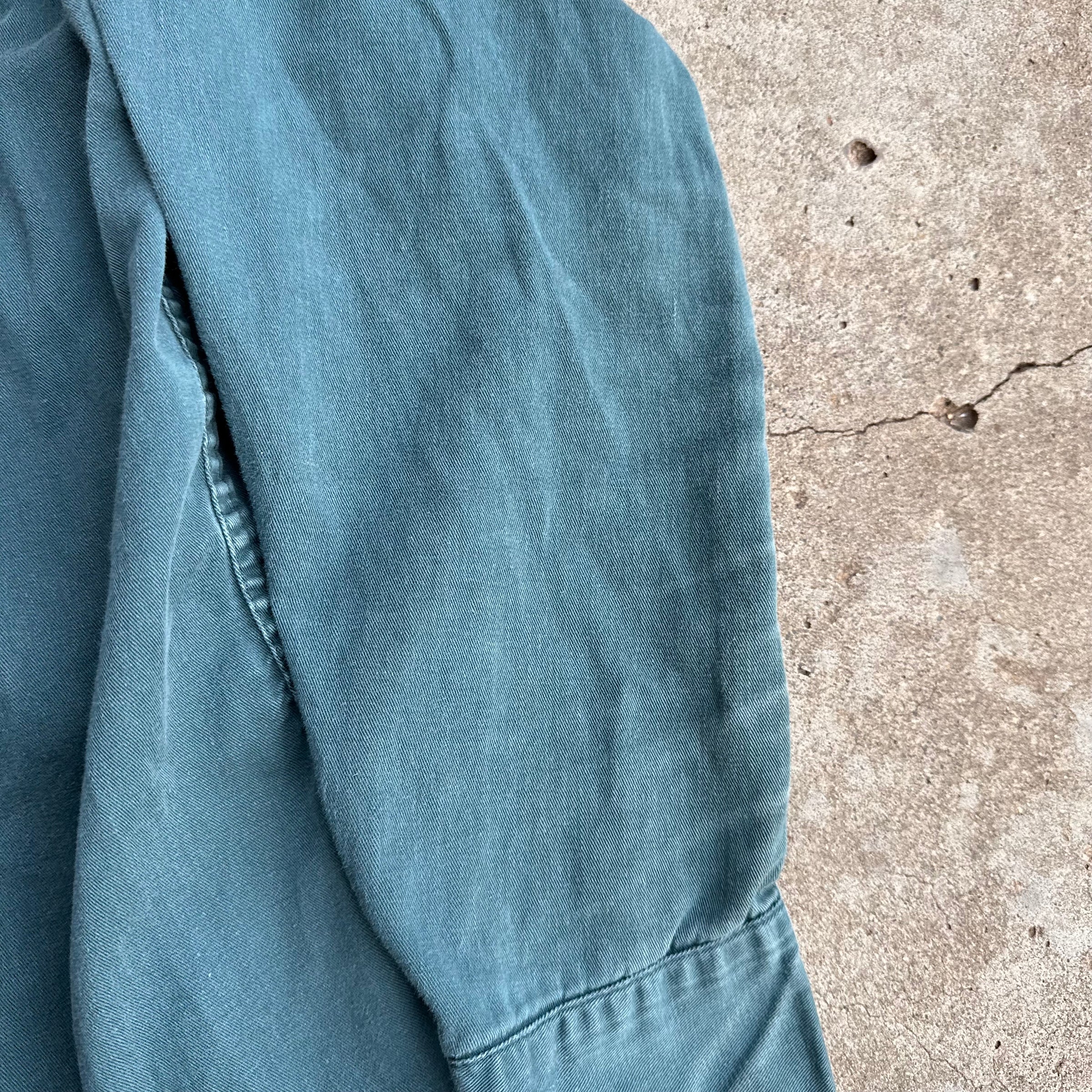 1950’s/60’s Burlington Air Express Patched Cotton Gusseted Work Shirt Large