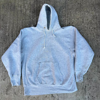 1980’s Blank Gray Champion Reverse Weave Hooded Sweatshirt XL