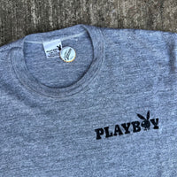 1970’s Playboy Flock Print Heather Gray T-Shirt Medium