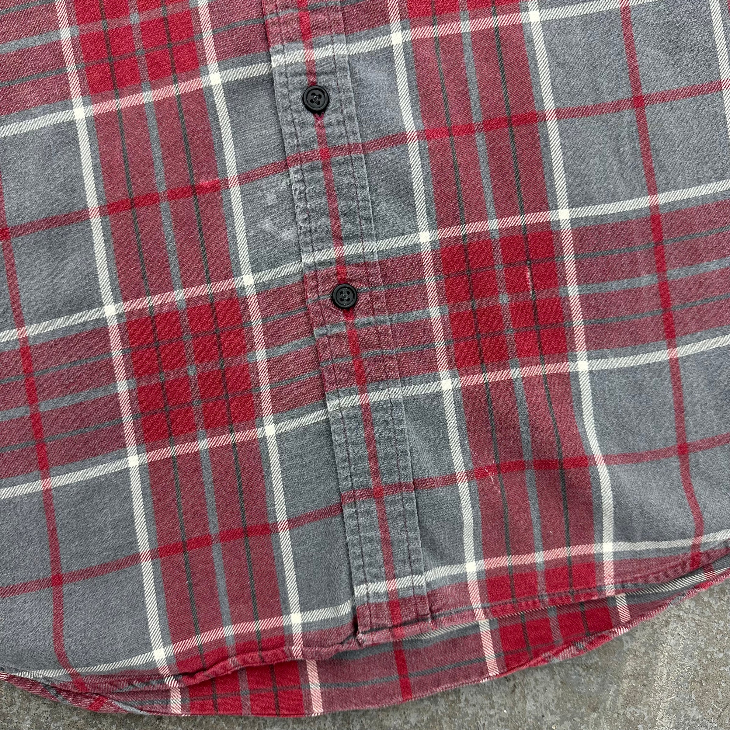 1990’s Land’s End Plaid Cotton Shirt Large