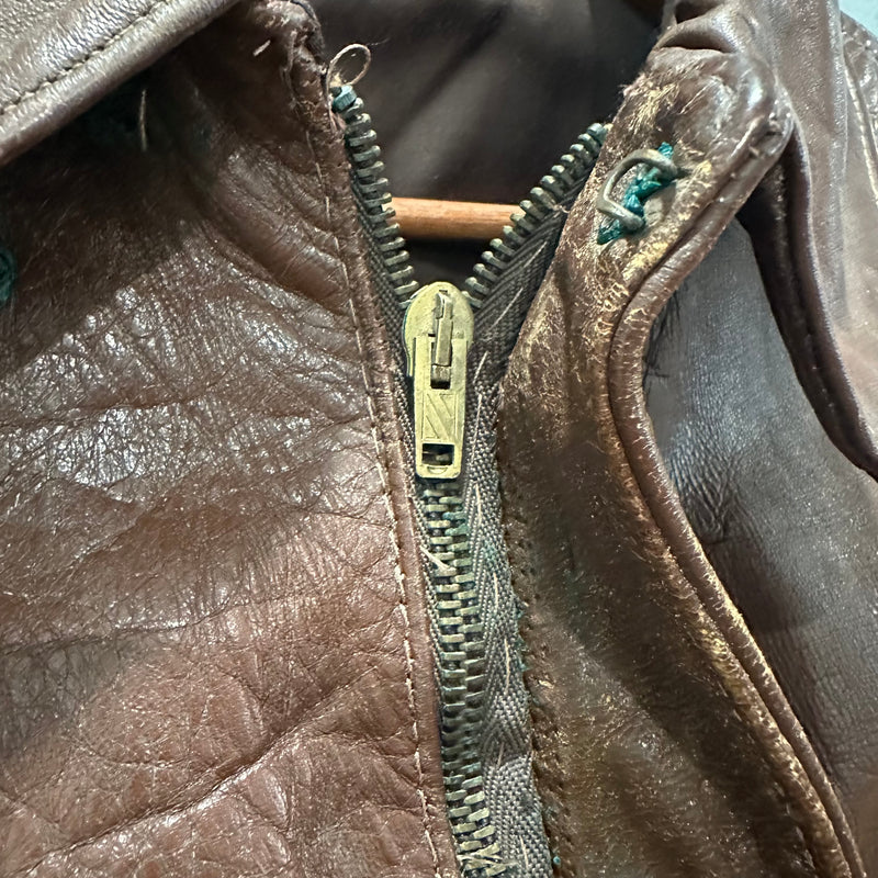 1940’s WWII Named Cable Raincoat A-2 Flight Jacket Size 42