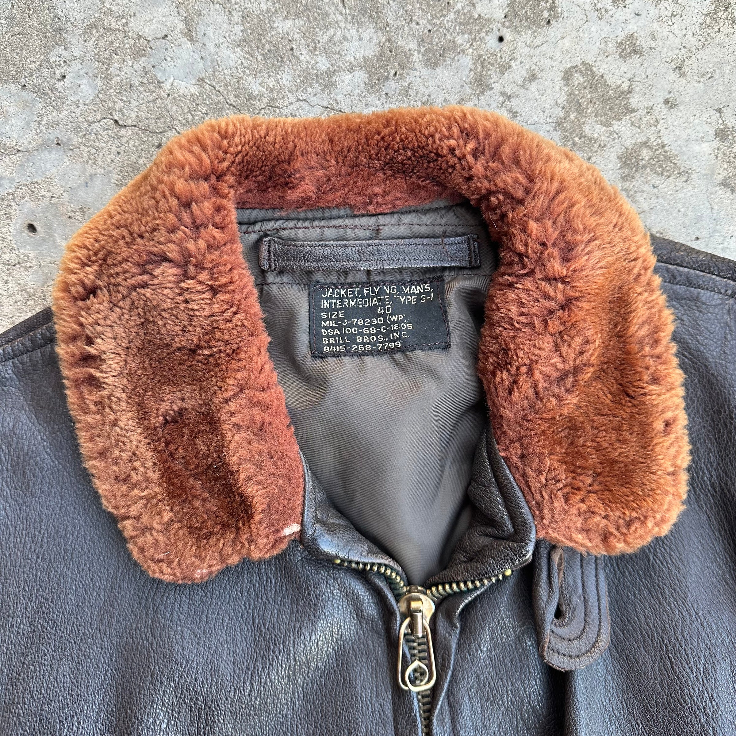 1960’s USN G-1 Leather Flight Jacket Size 40