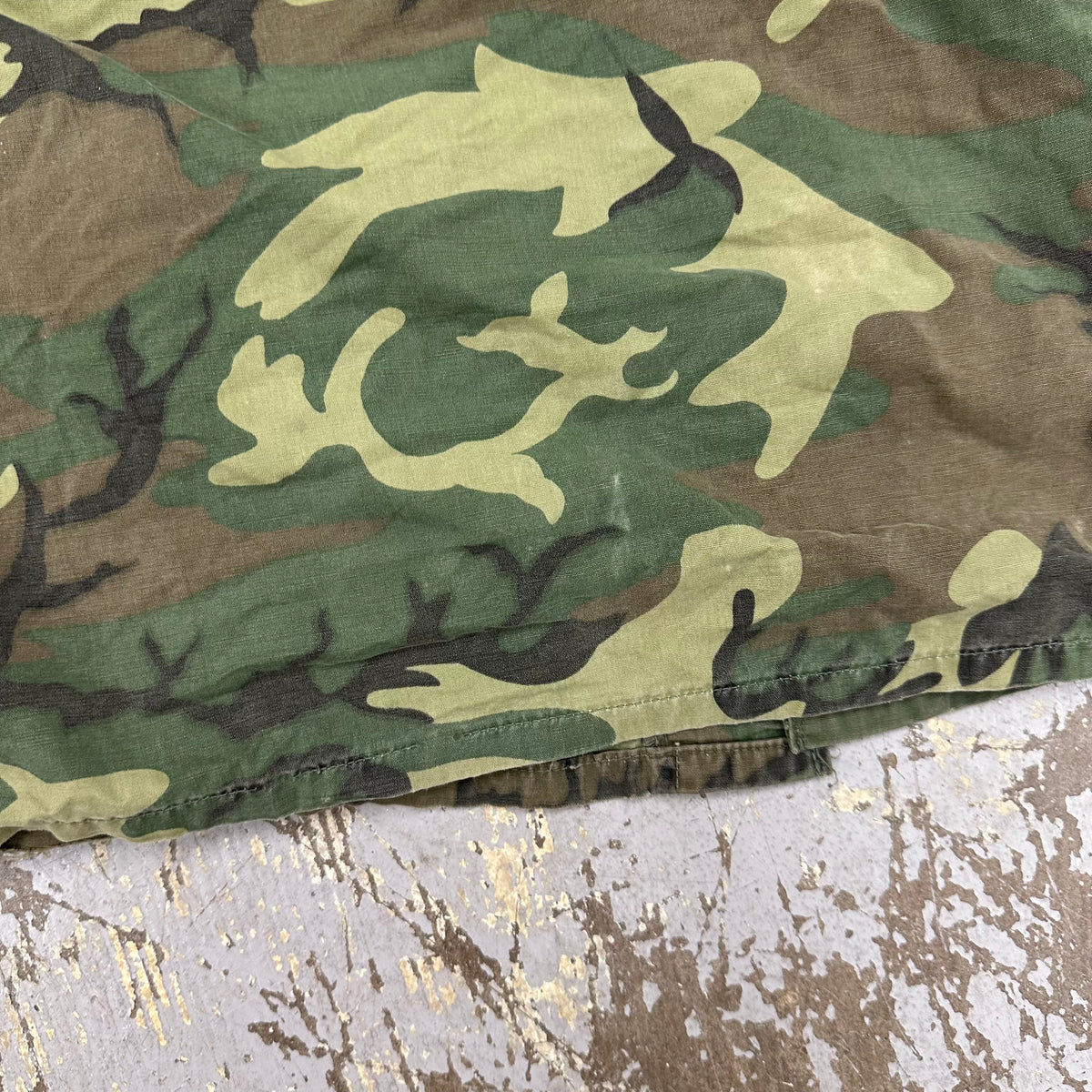 1960’s Vietnam War Poplin ERDL Camo Jungle Jacket Medium Regular