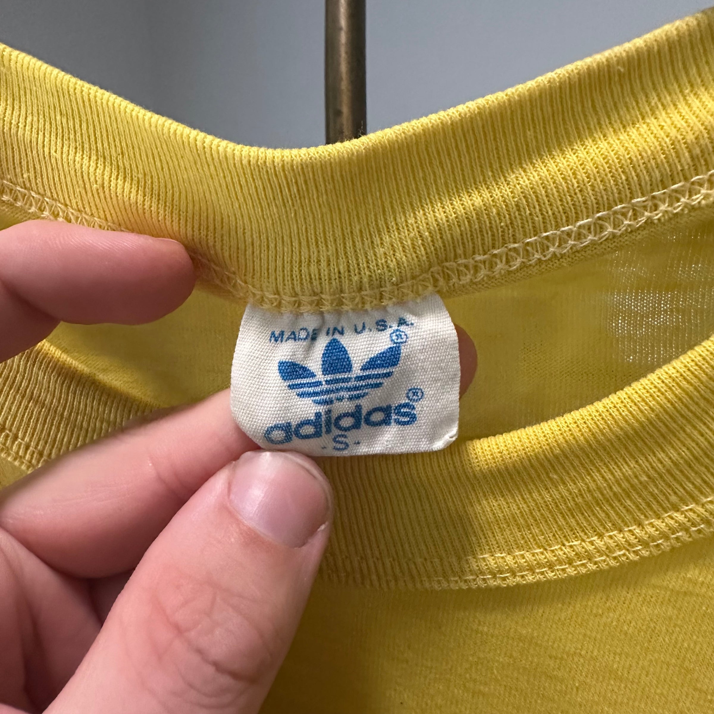 1970’s Paint Splattered Adidas Logo T-Shirt XS