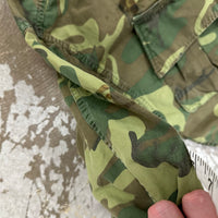 1960’s Vietnam War Poplin ERDL Camo Jungle Jacket Medium Long