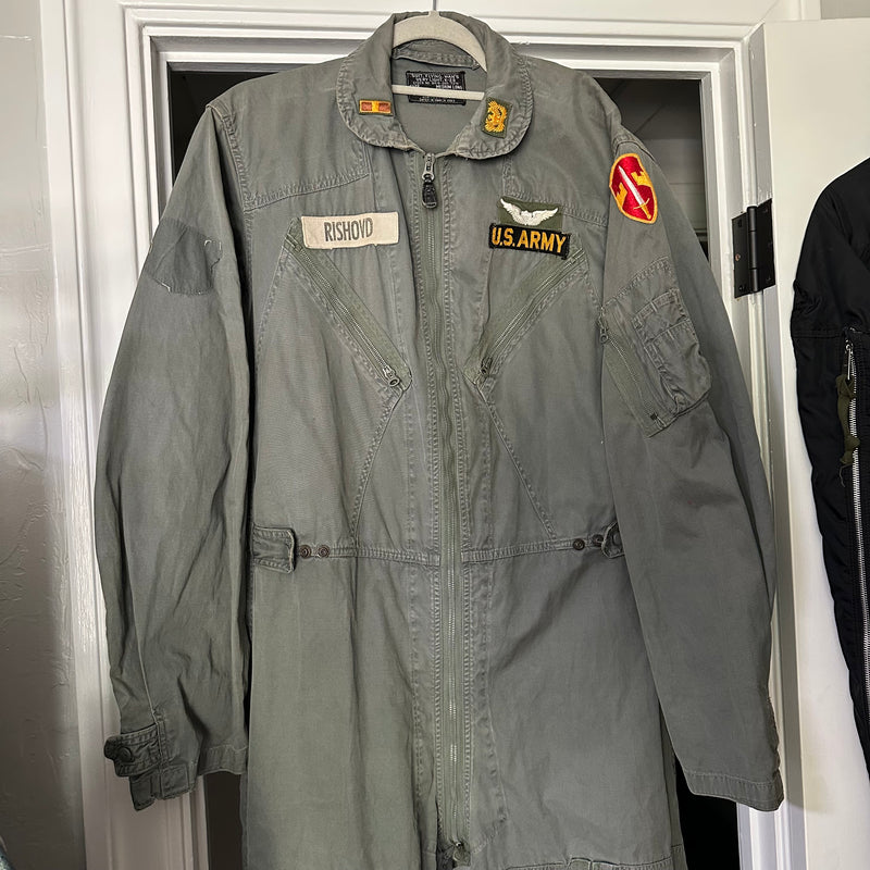 1970’s Vietnam War MAC-V Patched K-2B Very Light Flight Suit Medium Long