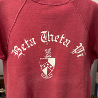 1960’s Beta Theta Pi Short Sleeve Sweatshirt Small