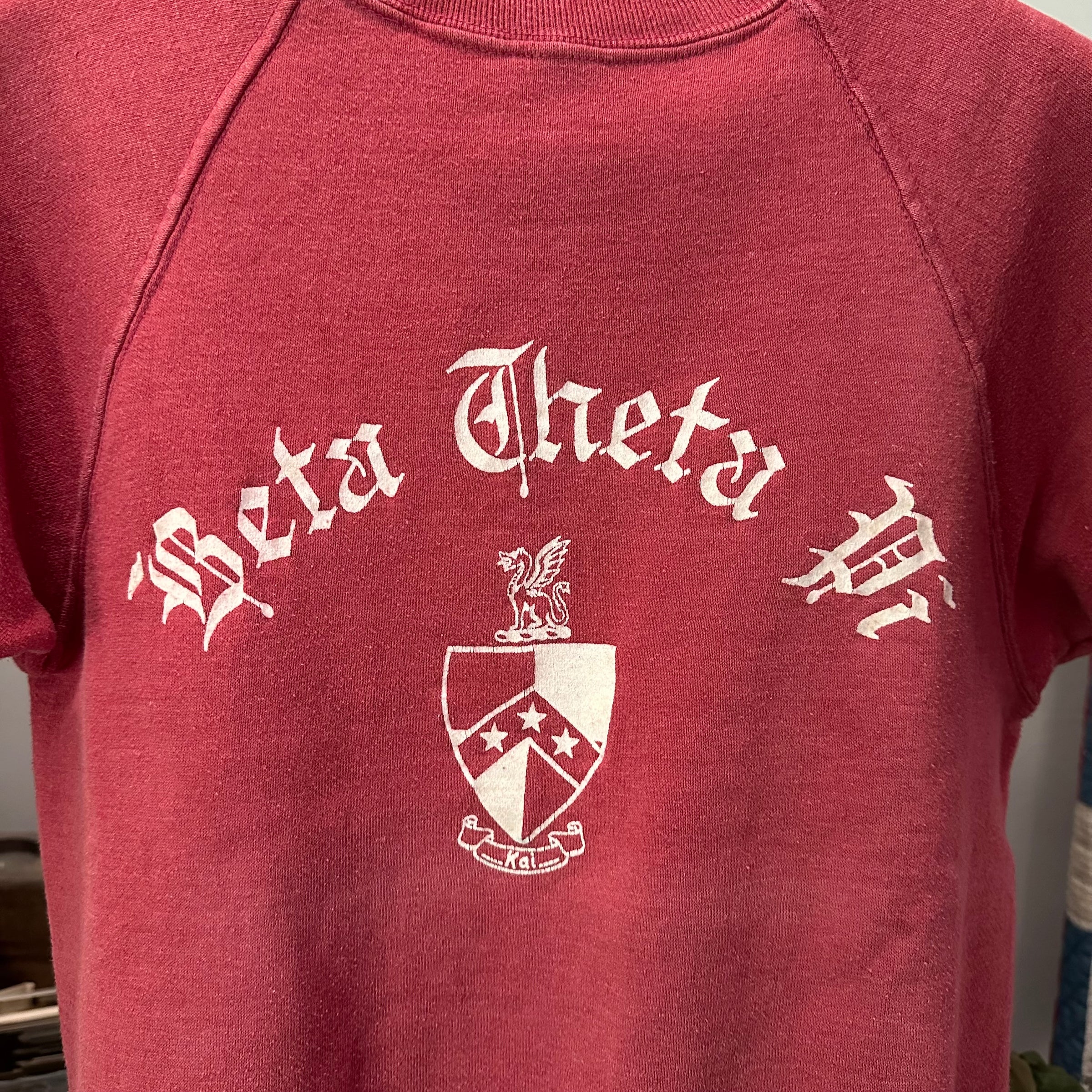 1960’s Beta Theta Pi Short Sleeve Sweatshirt Small