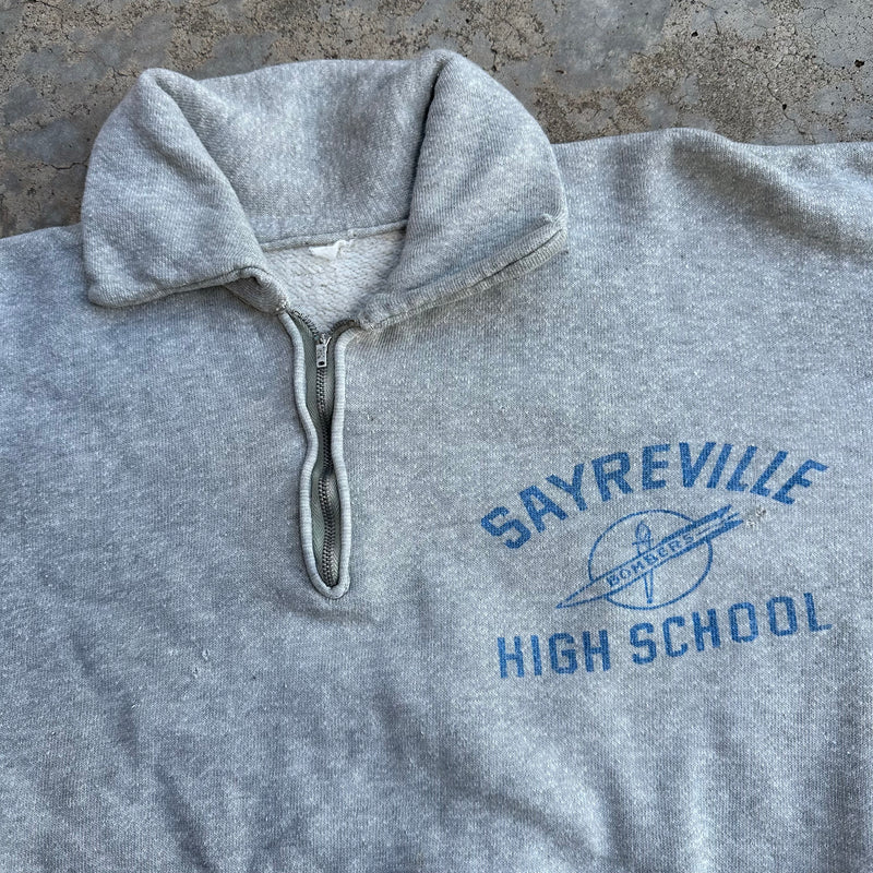 1940’s/50’s Sayreville Bombers Quarter Zip Sweatshirt 24” Chest