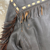 1950’s/60’s Midwestern Sport Togs Contrast Stitch Deerskin Leather Jacket Size 42