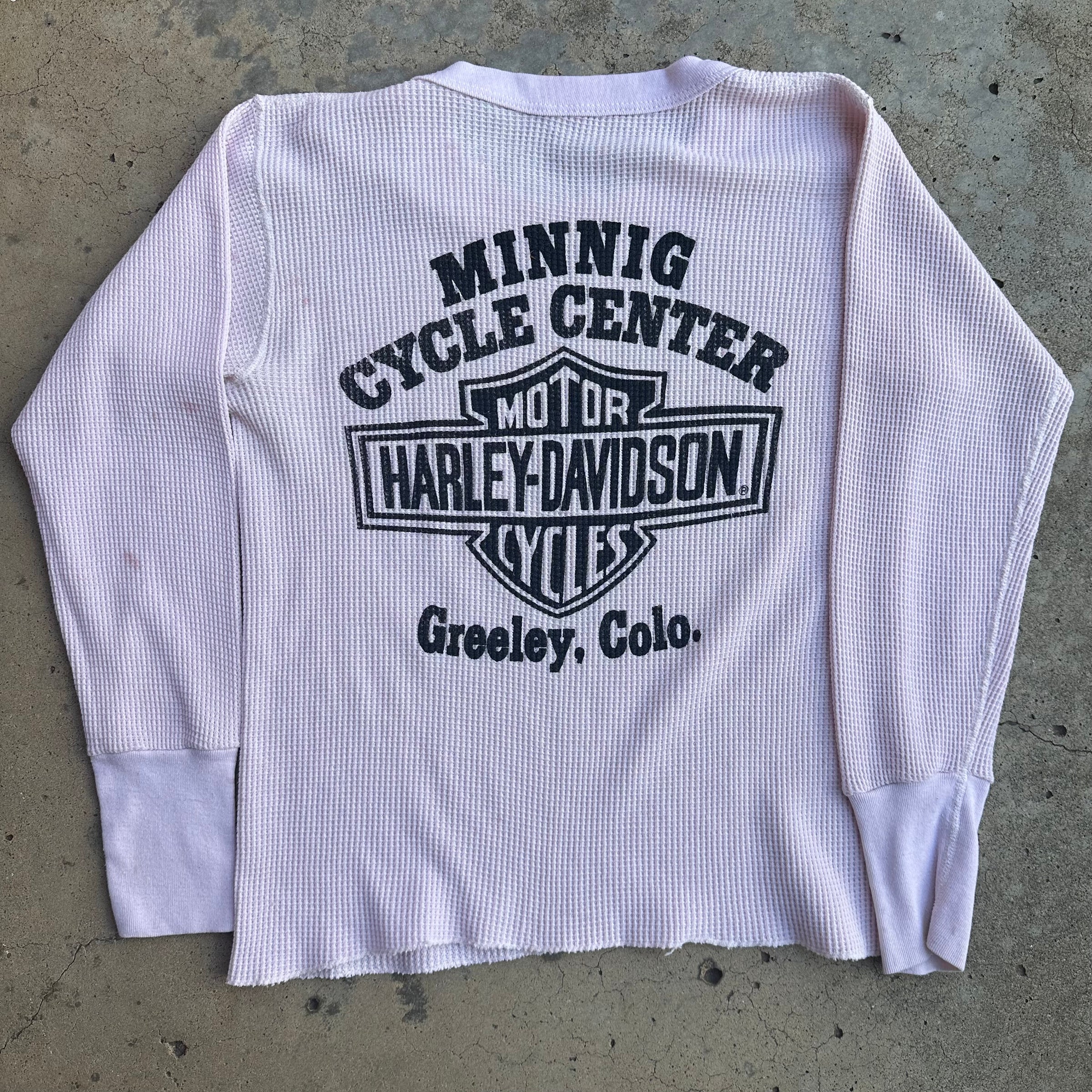 1980’s Harley Davidson Unicorn Thermal Longsleeve Shirt Small