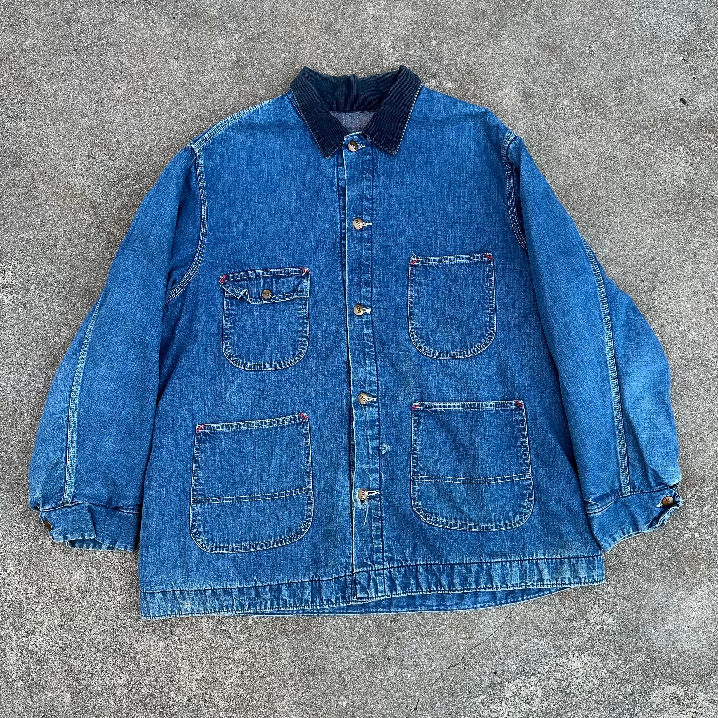 1970’s Sears Blanket Lined Denim Chore Coat XXL