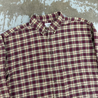1990’s J Crew Plaid Cotton Flannel Shirt XL