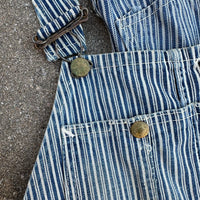 1940’s Thrashed Round House Hickory Stripe Overalls 34” Waist