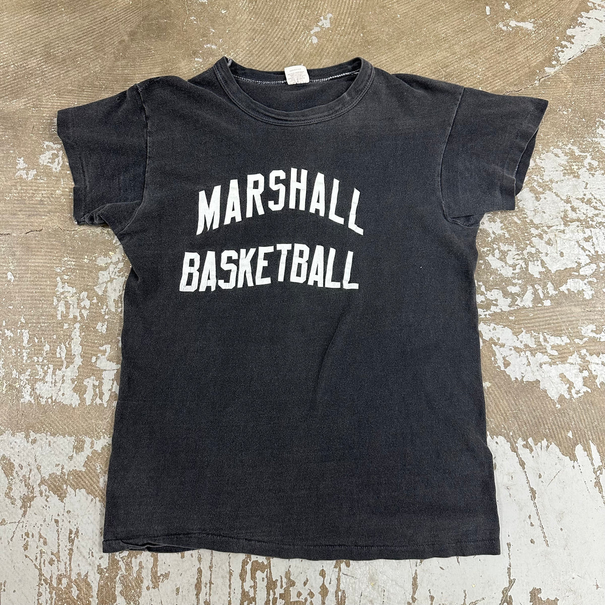 1970’s Marshall Basketball Black Russell T-Shirt Small