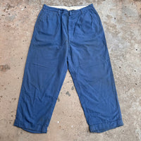 1940’s Drop Loop Blue Cotton Trousers