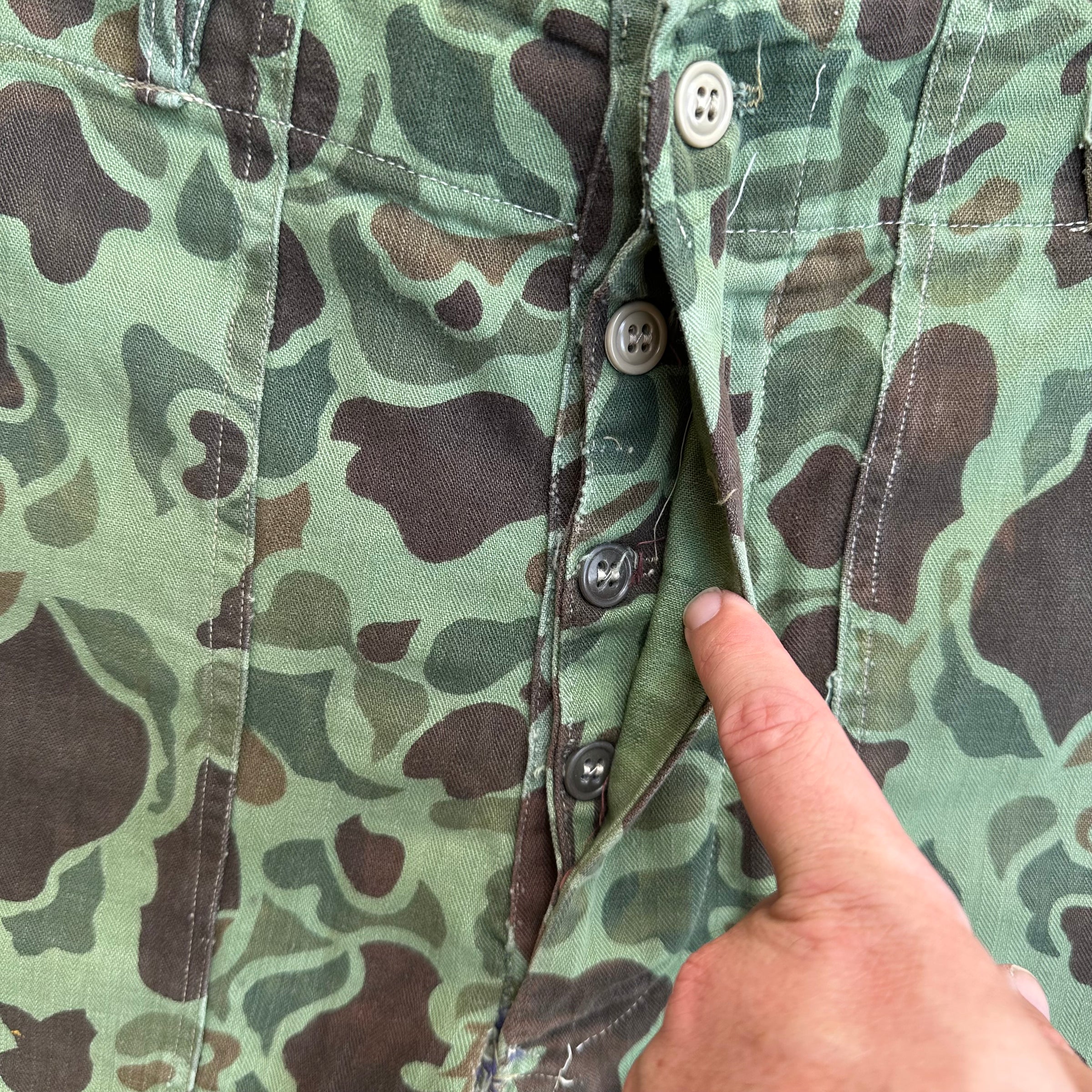 1960’s Korean Frogskin Camp HBT Fatigue Pants 34” Waist