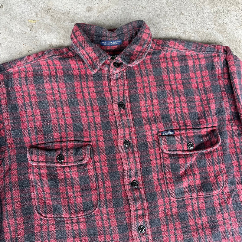 1990’s Old School Plaid Cotton Flannel Shirt