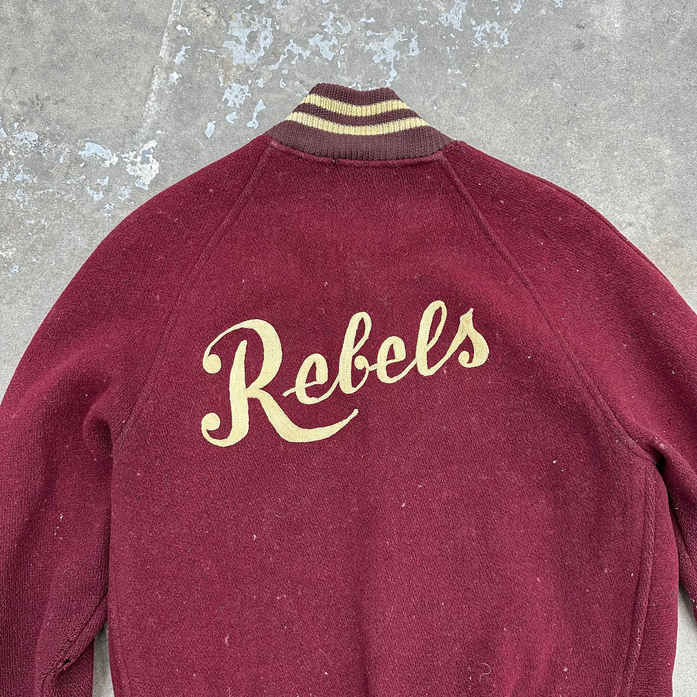 1950’s Rebels Chainstitched Varsity Jacket Small