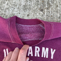 1960’s US Army Fort Leonard Wood Flock Print Short Sleeve Sweatshirt Large