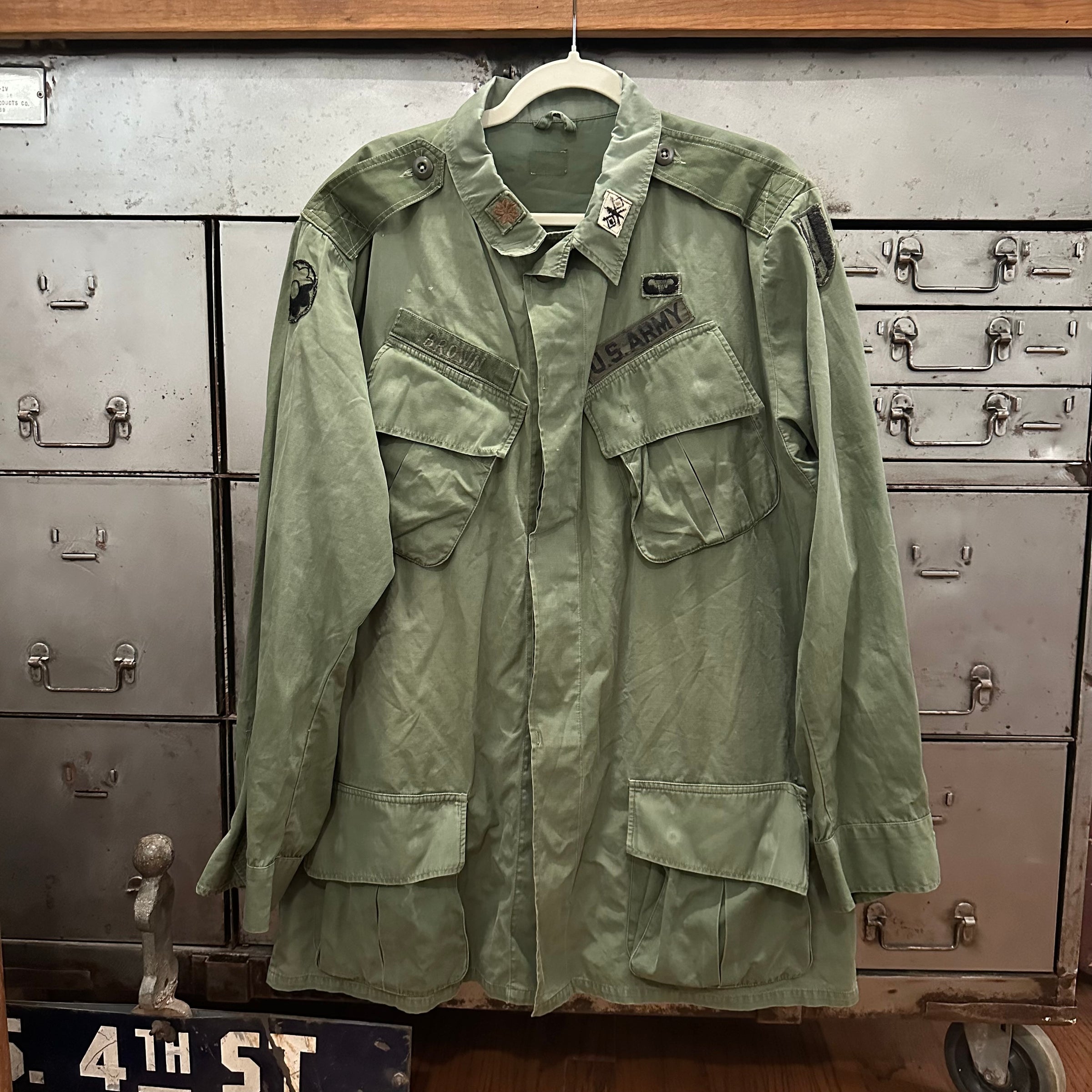 1960’s Vietnam War Modified 3rd Pattern Poplin Jungle Jacket XL Long