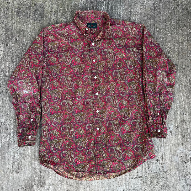 1990’s J Crew Paisley Button Down Shirt Large