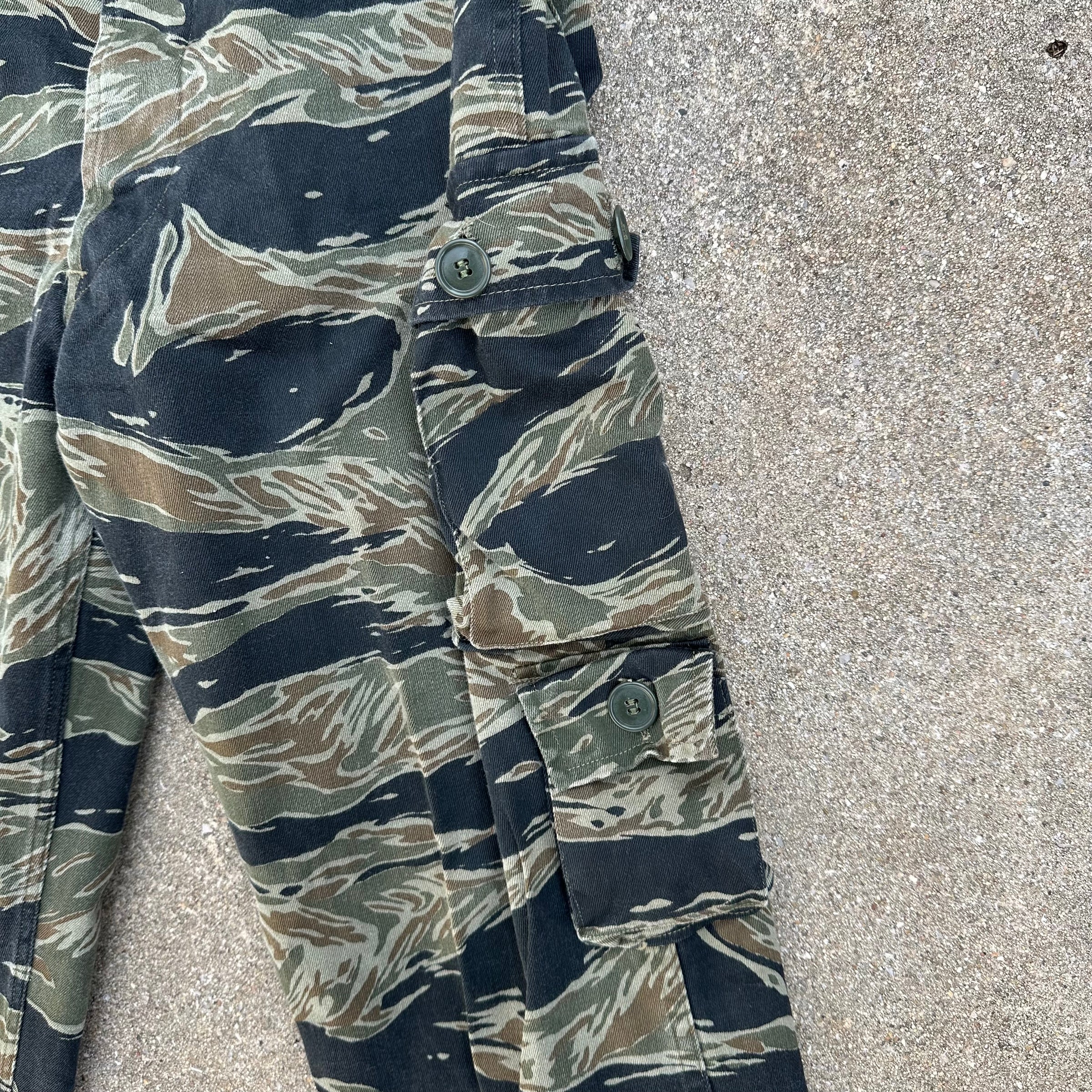 1960’s Vietnam War Silver Tiger Stripe Pants 32” Waist