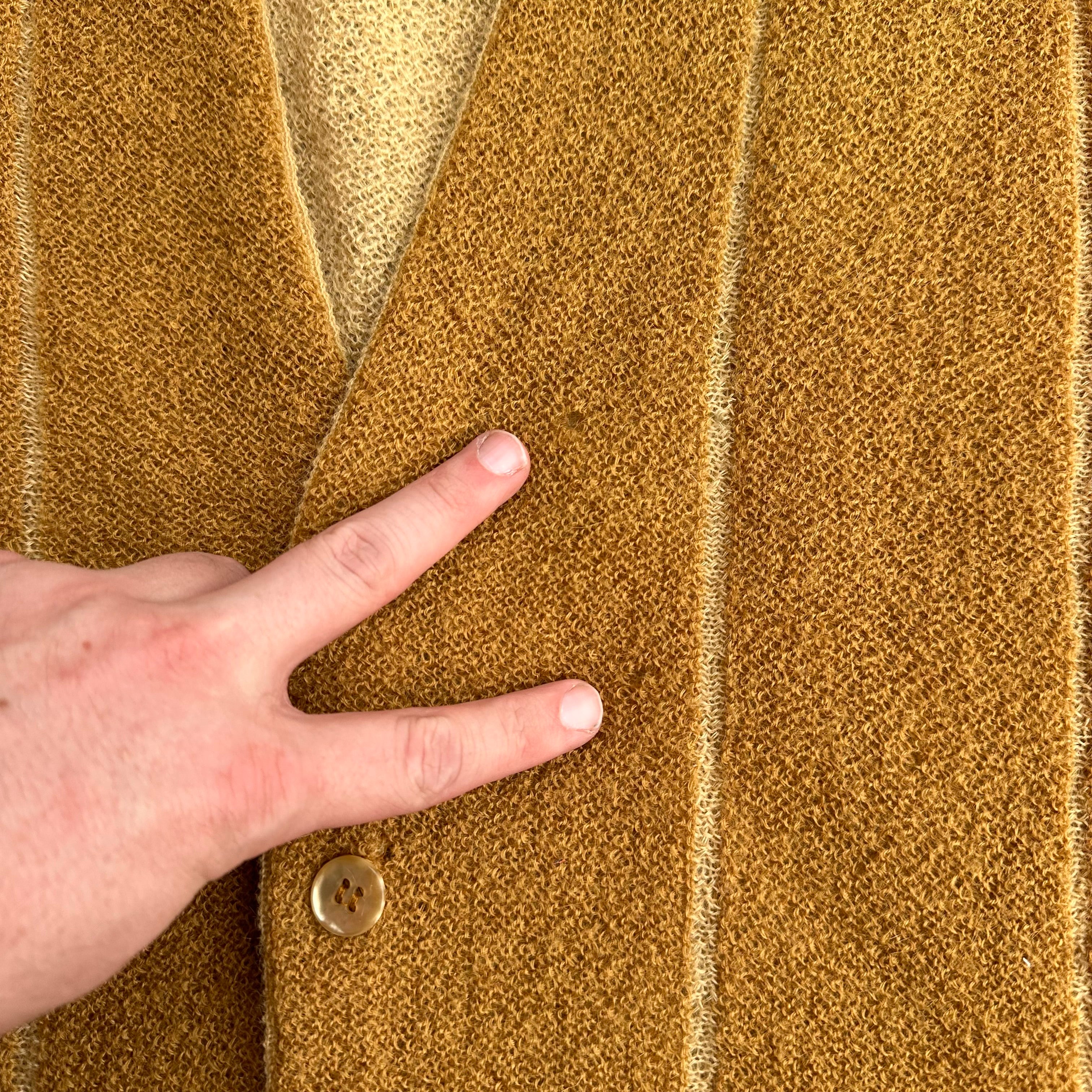 1960's Richman Brothers Boucle Knit Mohair Cardigan Sweater Medium