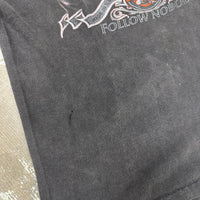 1990’s Harley Davidson Follow Nobody 3D Emblem T-Shirt XL