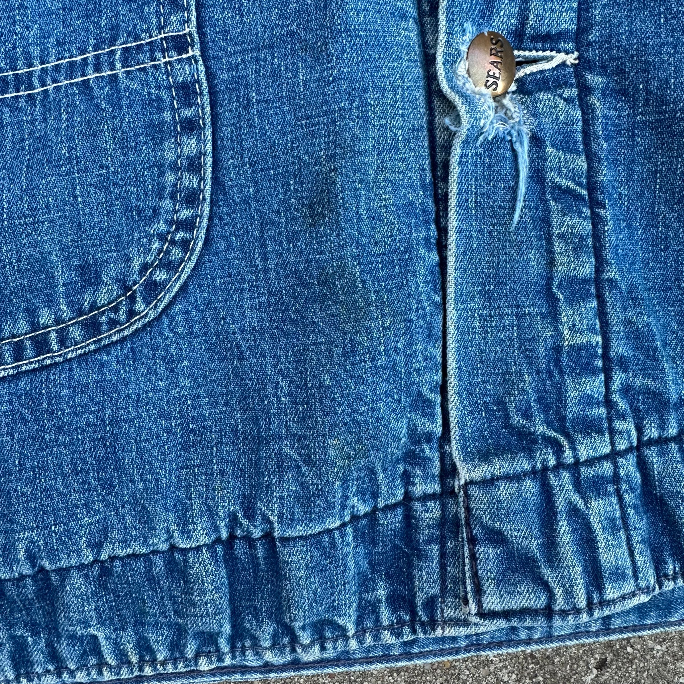 1970’s Sears Blanket Lined Denim Chore Coat XXL