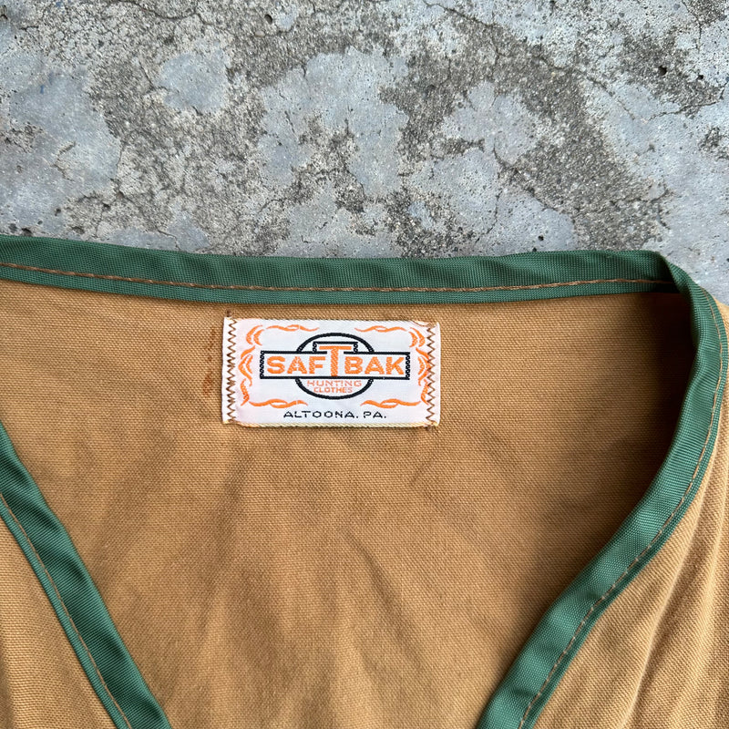 1970’s Saf-T-Back Zip Up Hunting Vest Medium