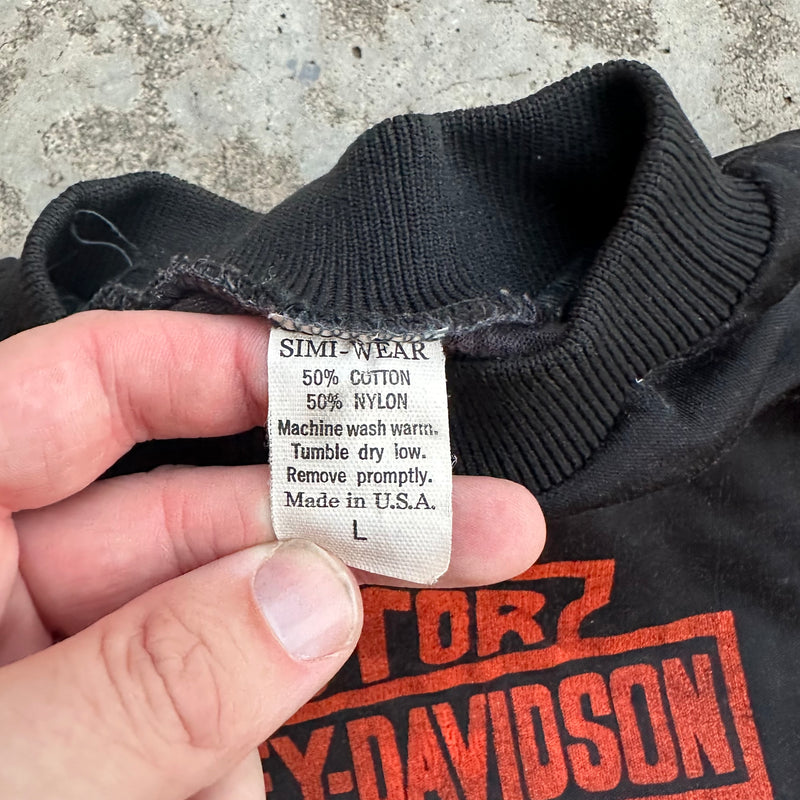 1980’s Harley Davidson 2 Wheelers of Denver Nylon Longsleeve T-Shirt Large