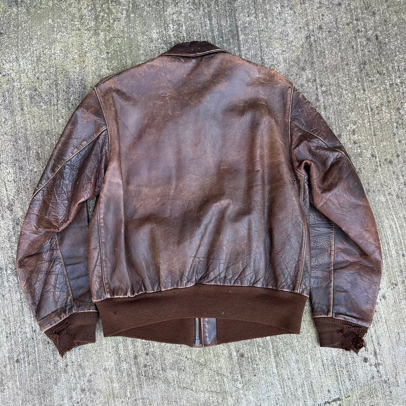 1940’s WWII Named A-2 Leather Flight Jacket